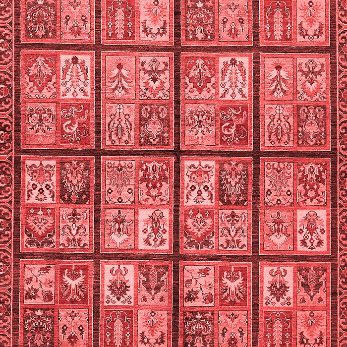 Machine Washable Abstract Red Modern Rug, wshabs631red