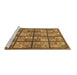 Sideview of Machine Washable Abstract Brown Modern Rug, wshabs631brn