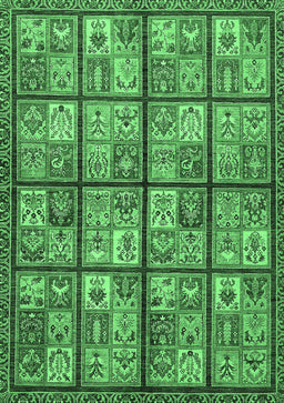 Abstract Emerald Green Modern Rug, abs631emgrn