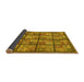 Sideview of Abstract Yellow Modern Rug, abs631yw