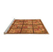 Sideview of Machine Washable Abstract Orange Modern Area Rugs, wshabs631org