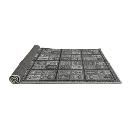 Sideview of Abstract Gray Modern Rug, abs631gry