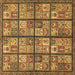 Square Abstract Brown Modern Rug, abs631brn