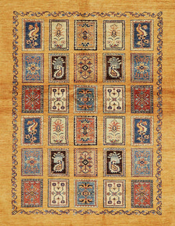 Abstract Red Modern Rug, abs632