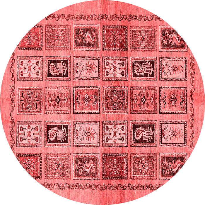 Machine Washable Abstract Red Modern Rug, wshabs632red