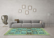 Machine Washable Abstract Light Blue Modern Rug in a Living Room, wshabs632lblu