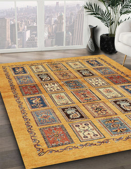 Machine Washable Abstract Red Rug in a Family Room, wshabs632