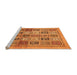 Sideview of Machine Washable Abstract Orange Modern Area Rugs, wshabs632org