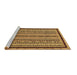 Sideview of Machine Washable Abstract Brown Modern Rug, wshabs633brn