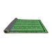 Sideview of Abstract Emerald Green Modern Rug, abs633emgrn