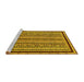 Sideview of Machine Washable Abstract Yellow Modern Rug, wshabs633yw