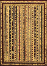 Abstract Brown Modern Rug, abs633brn