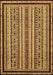 Abstract Brown Modern Rug, abs633brn