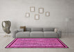 Machine Washable Abstract Pink Modern Rug in a Living Room, wshabs633pnk