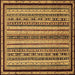 Square Machine Washable Abstract Brown Modern Rug, wshabs633brn