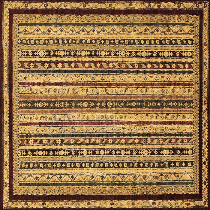 Square Abstract Brown Modern Rug, abs633brn