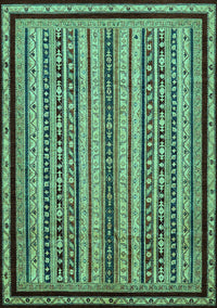 Abstract Turquoise Modern Rug, abs633turq