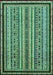 Abstract Turquoise Modern Rug, abs633turq