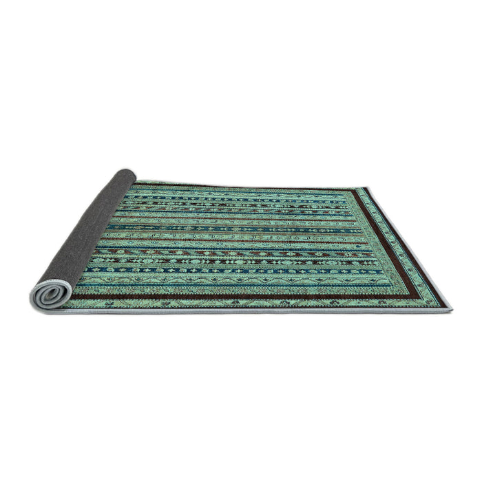 Sideview of Abstract Light Blue Modern Rug, abs633lblu