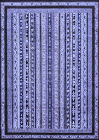 Abstract Blue Modern Rug, abs633blu