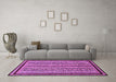 Machine Washable Abstract Purple Modern Area Rugs in a Living Room, wshabs633pur