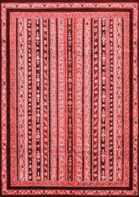 Abstract Red Modern Rug, abs633red