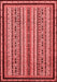 Abstract Red Modern Area Rugs