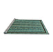 Sideview of Machine Washable Abstract Light Blue Modern Rug, wshabs633lblu