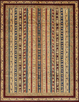 Machine Washable Abstract Vermilion Red Rug, wshabs633