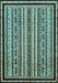 Abstract Light Blue Modern Rug, abs633lblu