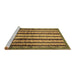 Sideview of Machine Washable Abstract Brown Modern Rug, wshabs634brn