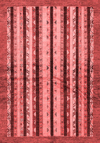 Abstract Red Modern Rug, abs634red