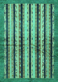 Abstract Turquoise Modern Rug, abs634turq