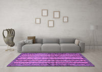 Machine Washable Abstract Purple Modern Rug, wshabs634pur