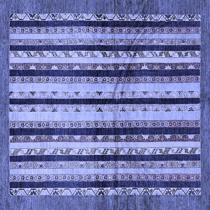 Square Machine Washable Abstract Blue Modern Rug, wshabs634blu