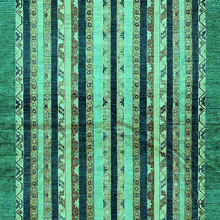 Machine Washable Abstract Turquoise Modern Area Rugs, wshabs634turq