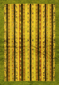 Abstract Yellow Modern Rug, abs634yw