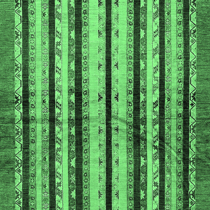 Machine Washable Abstract Emerald Green Modern Area Rugs, wshabs634emgrn