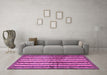 Machine Washable Abstract Pink Modern Rug in a Living Room, wshabs634pnk