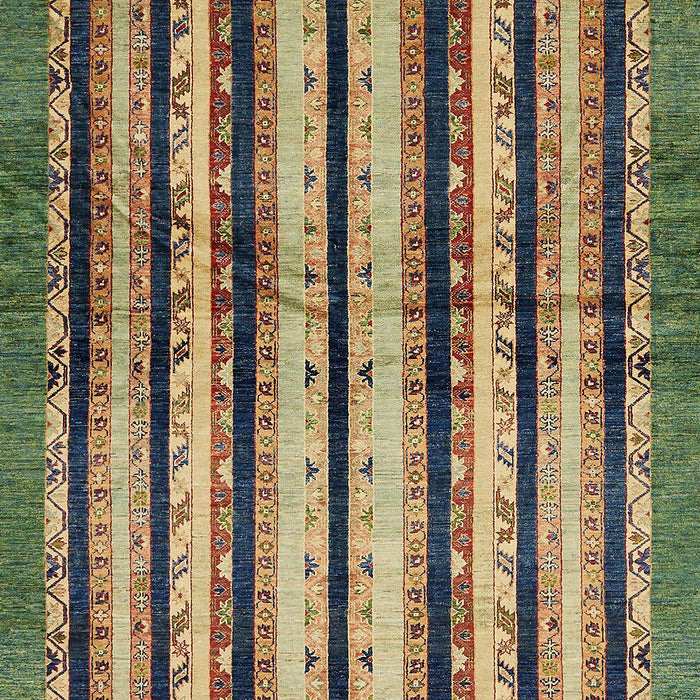 Abstract Copper Green Modern Rug, abs634