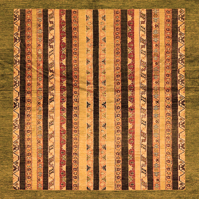 Square Abstract Orange Modern Rug, abs634org