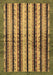 Machine Washable Abstract Brown Modern Rug, wshabs634brn