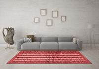 Machine Washable Abstract Red Modern Rug, wshabs634red