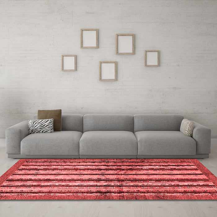 Modern Red Washable Rugs