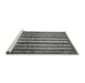 Sideview of Machine Washable Abstract Gray Modern Rug, wshabs634gry