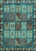 Machine Washable Abstract Light Blue Modern Rug, wshabs635lblu