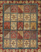 Abstract Copper Green Modern Rug, abs635