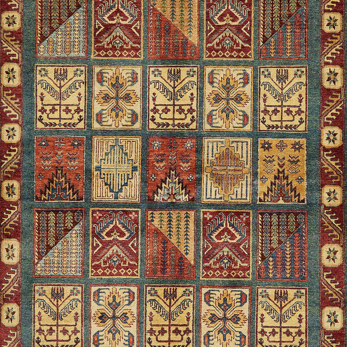 Abstract Copper Green Modern Rug, abs635