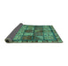 Sideview of Abstract Turquoise Modern Rug, abs635turq