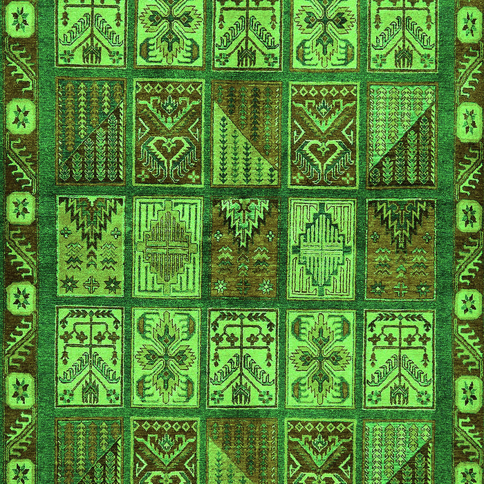 Machine Washable Abstract Green Modern Area Rugs, wshabs635grn